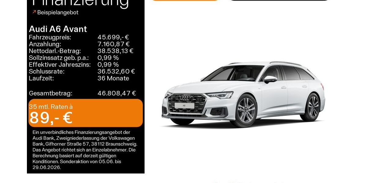 Audi A6 24.300 km 45.699 &euro; Linsengericht 63589