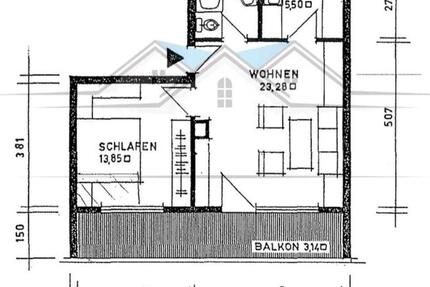 Wohnung Friedberg (Hessen) - 2 Zimmer, 49 m&sup2;, 175.000&euro; | Angebot:25715881