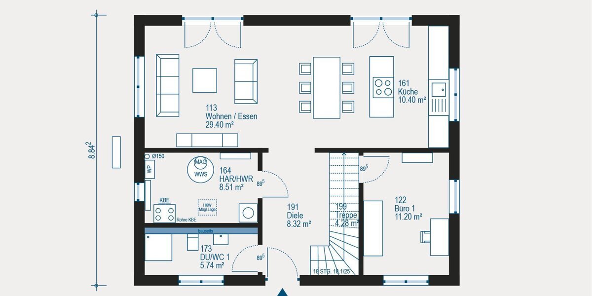 Individuell geplantes Einfamilienhaus in Eschborn - Flexibles Wohnen mit allkauf Fertighaus-Komfort - Einfamilienhaus Eschborn | Angebot:27295672