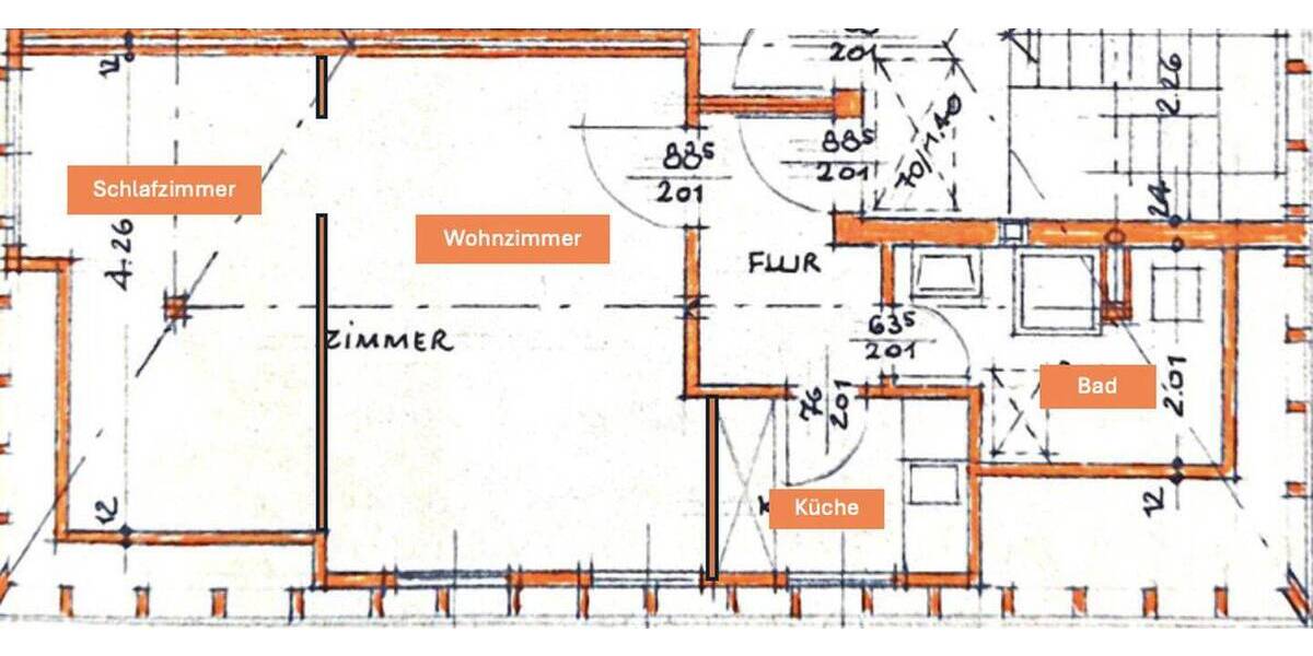 Etagenwohnung Bad Vilbel Kernstadt - 2 Zimmer, 56 m&sup2;, 1.090&euro; | Angebot:26064923