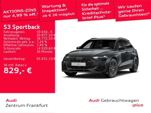 Audi S3 6.089 km 59.650 &euro; Frankfurt am Main 60314