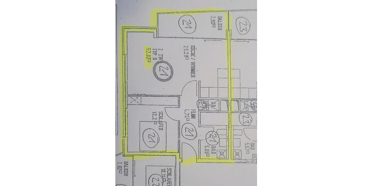 Etagenwohnung Frankfurt am Main Sachsenhausen Süd - 2 Zimmer, 53 m&sup2;, 880&euro; | Angebot:25936576