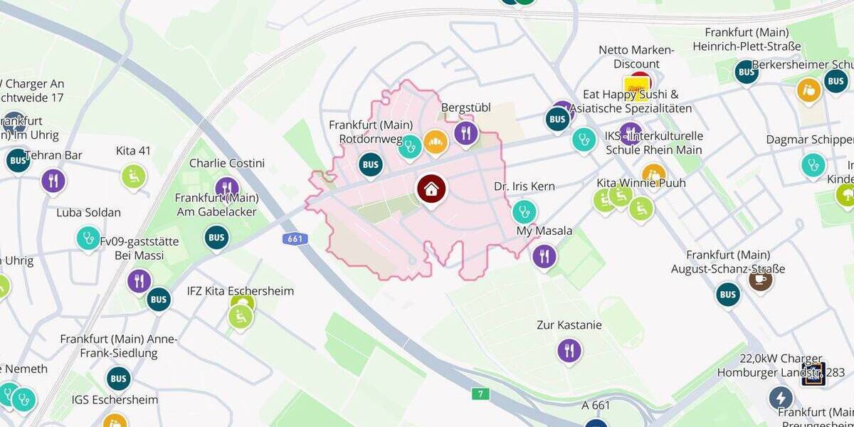 Reihenendhaus Frankfurt am Main Bonames - 3 Zimmer, 75 m&sup2;, 1.650&euro; | Angebot:26487213