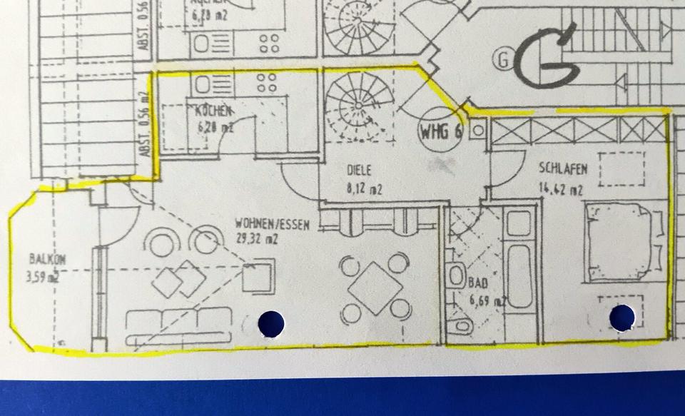 Dachgeschoßwohnung Großostheim - 3 Zimmer, 81 m&sup2;, 1.050&euro; | Angebot:25539722