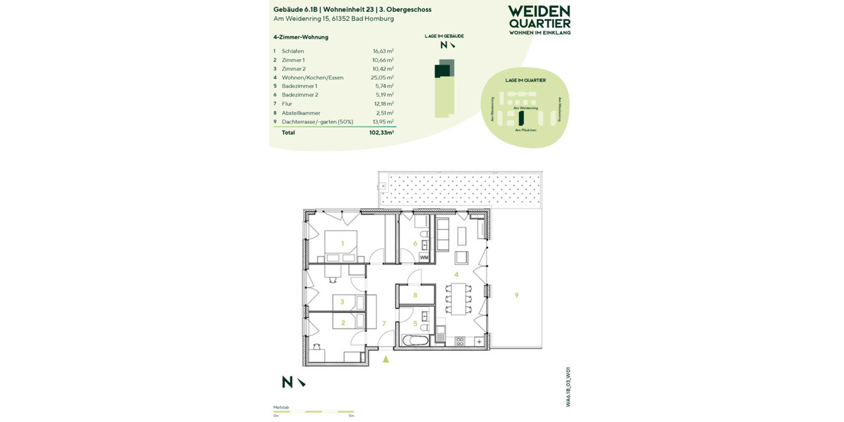 Etagenwohnung Bad Homburg vor der Höhe Gonzenheim - 4 Zimmer, 102 m&sup2;, 2.085&euro; | Angebot:26004738