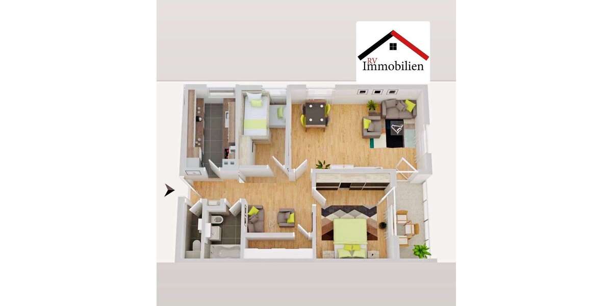 Etagenwohnung Mainaschaff - 3.5 Zimmer, 79 m&sup2;, 240.000&euro; | Angebot:24804357