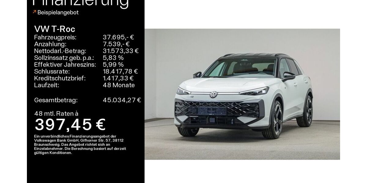 VW T-Roc 6.900 km 37.495 &euro; Linsengericht 63589
