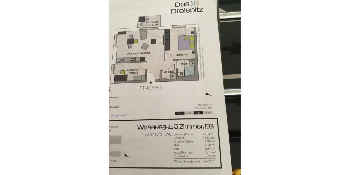 Erdgeschoßwohnung Haibach - 3 Zimmer, 65 m&sup2;, 1.000&euro; | Angebot:25922009