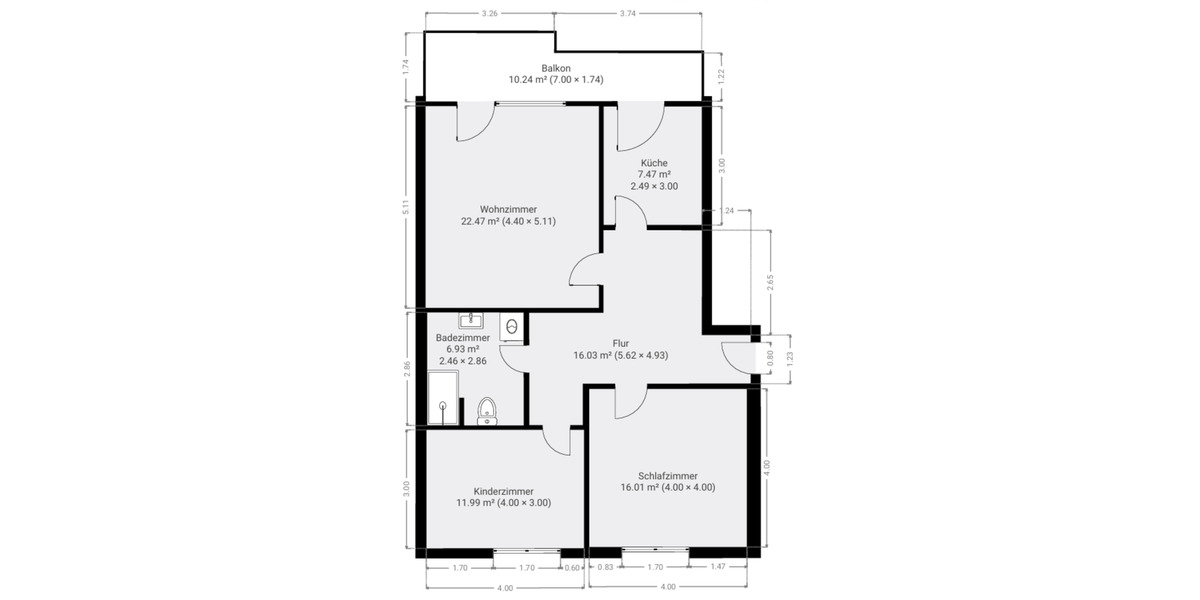 Etagenwohnung Kleinostheim - 3 Zimmer, 85 m&sup2;, 1.100&euro; | Angebot:25306477