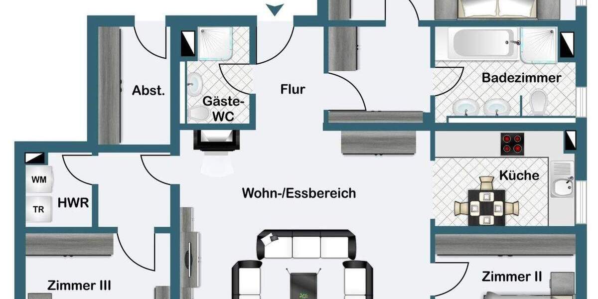 Etagenwohnung Frankfurt am Main Gutleutviertel - 4 Zimmer, 138 m&sup2;, 1.290.000&euro; | Angebot:25663762