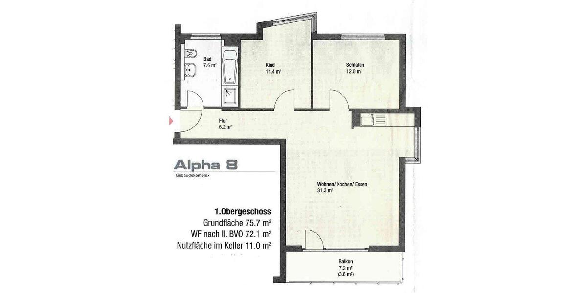 Etagenwohnung Eschborn - 3 Zimmer, 74 m&sup2;, 1.180&euro; | Angebot:27544423