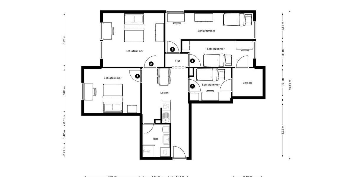 Etagenwohnung Frankfurt am Main Sossenheim - 1 Zimmer, 25 m&sup2;, 500&euro; | Angebot:25370320