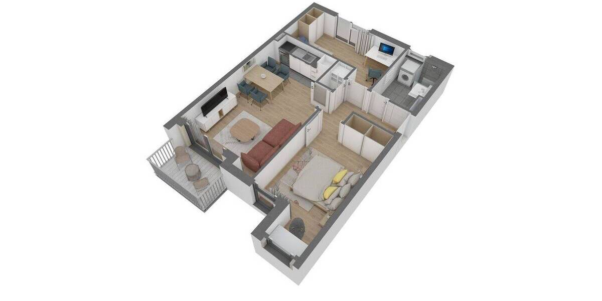 Etagenwohnung Offenbach am Main Bürgel - 3 Zimmer, 57 m&sup2;, 319.680&euro; | Angebot:26891449