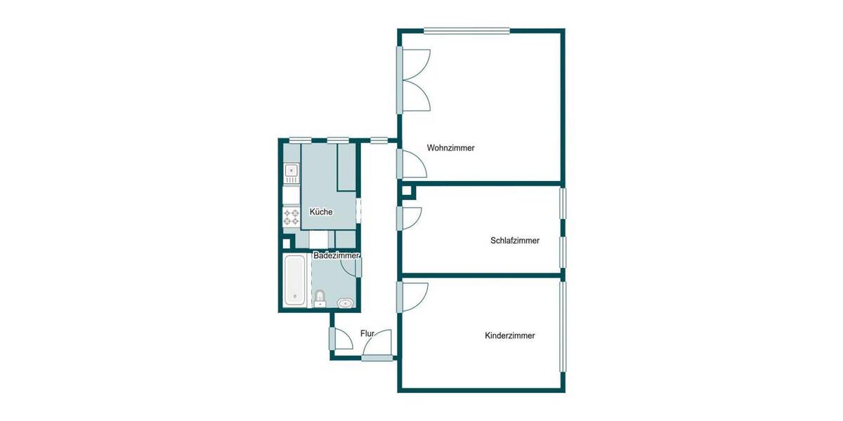 Etagenwohnung Heusenstamm - 3 Zimmer, 70 m&sup2;, 249.000&euro; | Angebot:26643426