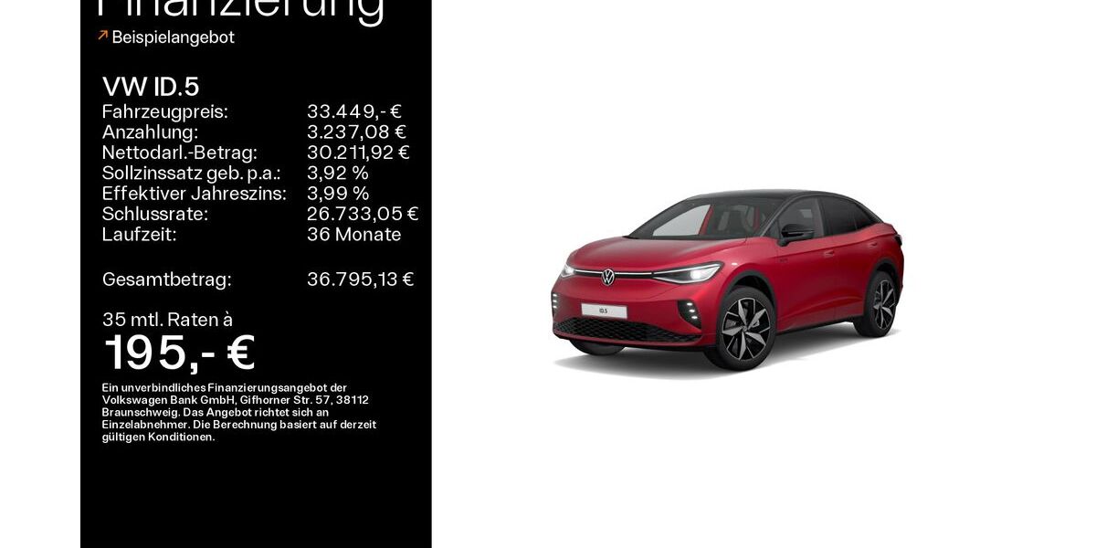 VW ID.5 39.800 km 33.449 &euro; Linsengericht 63589