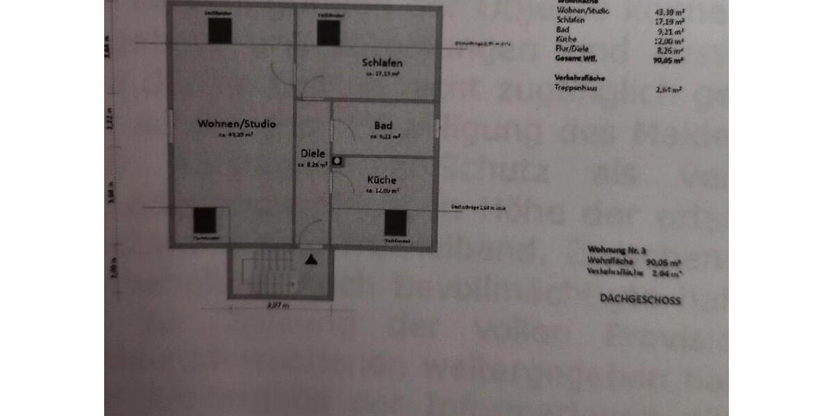 Dachgeschoßwohnung Rosbach vor der Höhe - 3 Zimmer, 90 m&sup2;, 1.000&euro; | Angebot:25656941