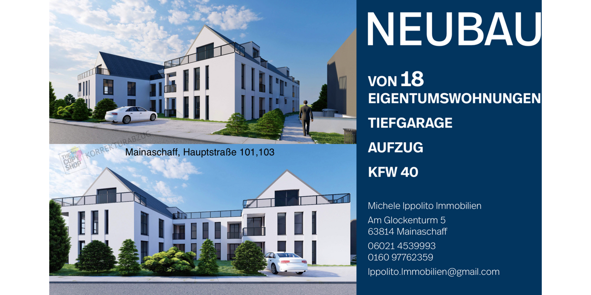 Etagenwohnung Mainaschaff - 3 Zimmer, 89 m&sup2;, 425.000&euro; | Angebot:19756171