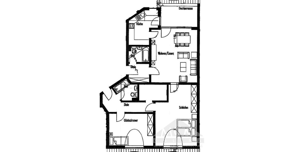 Einfamilienhaus Frankfurt am Main Sachsenhausen Süd - 3 Zimmer, 108 m&sup2;, 2.270&euro; | Angebot:25792625