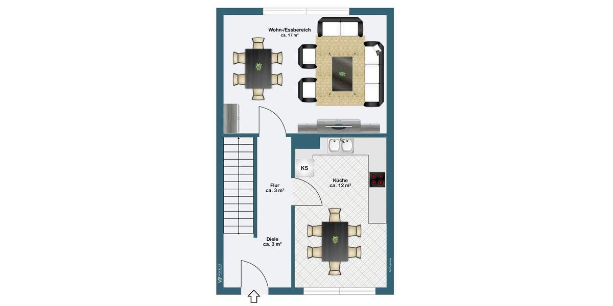Reihenmittelhaus Frankfurt am Main Dornbusch - 4 Zimmer, 102 m&sup2;, 530.000&euro; | Angebot:25663785