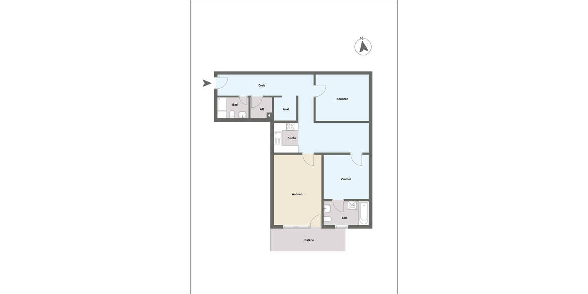 Etagenwohnung Mainaschaff - 3 Zimmer, 90 m&sup2;, 239.000&euro; | Angebot:25705905