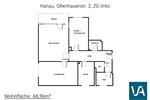 Etagenwohnung Hanau Großauheim - 3 Zimmer, 69 m&sup2;, 656&euro; | Angebot:25781591