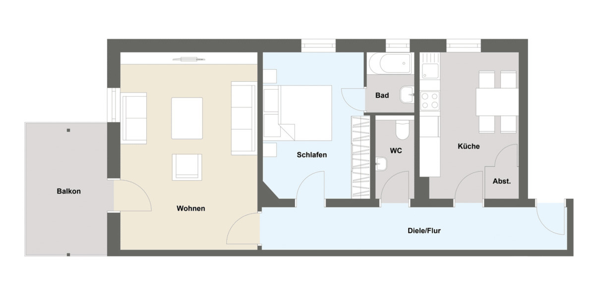 Etagenwohnung Frankfurt am Main Bahnhofsviertel - 2 Zimmer, 74 m&sup2;, 499.000&euro; | Angebot:26628897