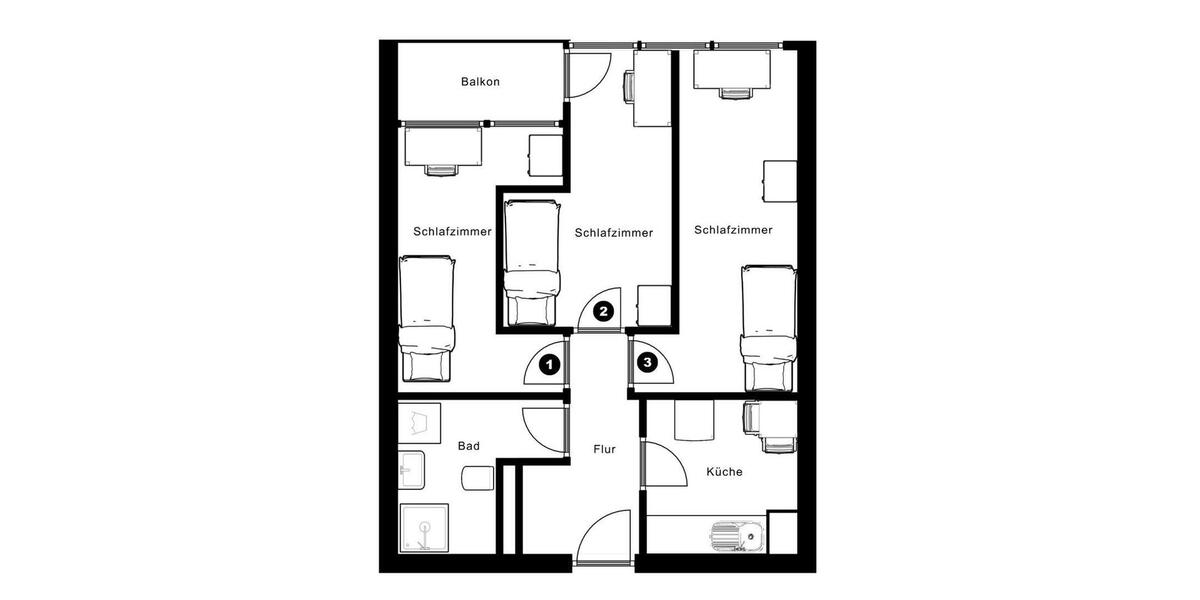Etagenwohnung Frankfurt am Main Eschersheim - 1 Zimmer, 25 m&sup2;, 575&euro; | Angebot:25370321