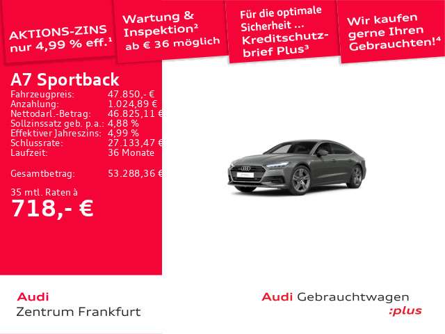 Audi A7 49.527 km 47.850 &euro; Frankfurt am Main 60314