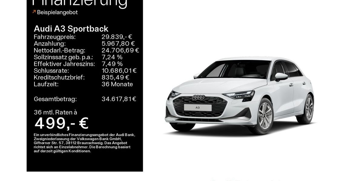 Audi A3 15.500 km 29.839 &euro; Mühlheim 63165