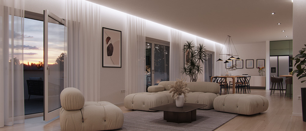 Etagenwohnung Frankfurt am Main Nied - 2 Zimmer, 57 m&sup2;, 385.000&euro; | Angebot:25690836