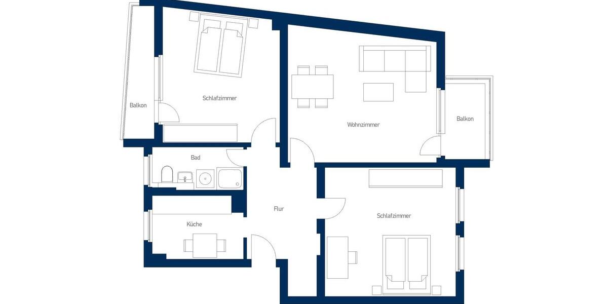 Etagenwohnung Frankfurt am Main Ginnheim - 3 Zimmer, 81 m&sup2;, 1.637&euro; | Angebot:25892504