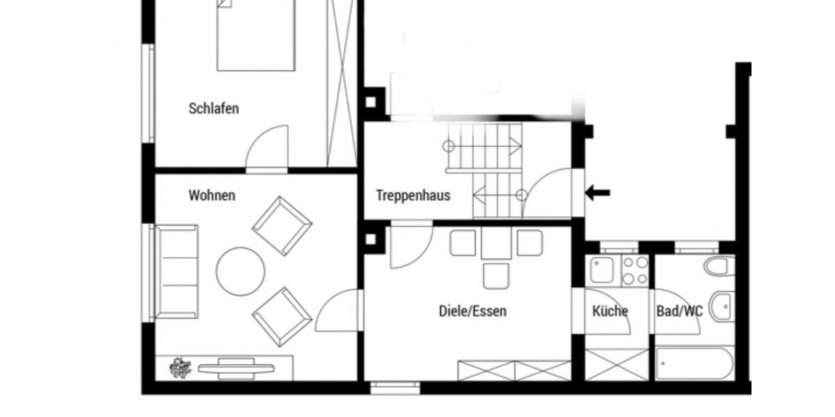 Erdgeschoßwohnung Dreieich - 2 Zimmer, 43 m&sup2;, 850&euro; | Angebot:26455965