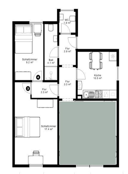 Etagenwohnung Frankfurt am Main Bornheim - 5 Zimmer, 70 m&sup2;, 515&euro; | Angebot:23163572