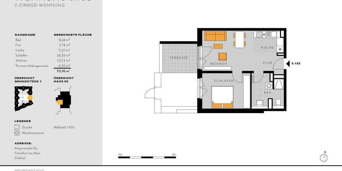 Etagenwohnung Frankfurt am Main Gallus - 2 Zimmer, 54 m&sup2;, 429.900&euro; | Angebot:25747682