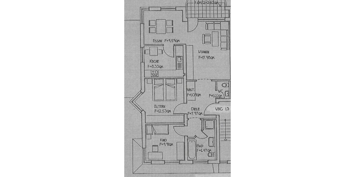 Hochparterre Freigericht - 3 Zimmer, 80 m&sup2;, 255.000&euro; | Angebot:26727374