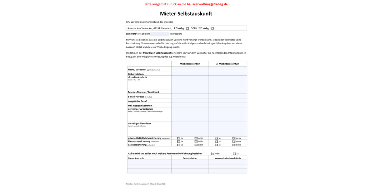 Etagenwohnung Niddatal - 3 Zimmer, 70 m&sup2;, 920&euro; | Angebot:25752125