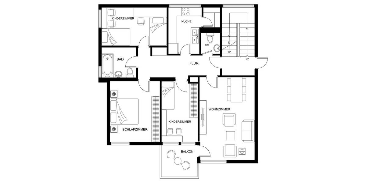 Etagenwohnung Obertshausen - 4 Zimmer, 87 m&sup2;, 279.000&euro; | Angebot:26583645