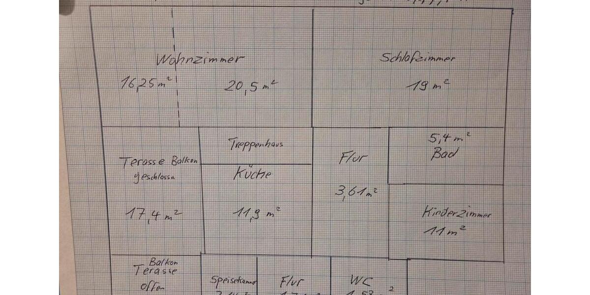 Etagenwohnung Florstadt - 6 Zimmer, 111 m&sup2;, 650&euro; | Angebot:25646663