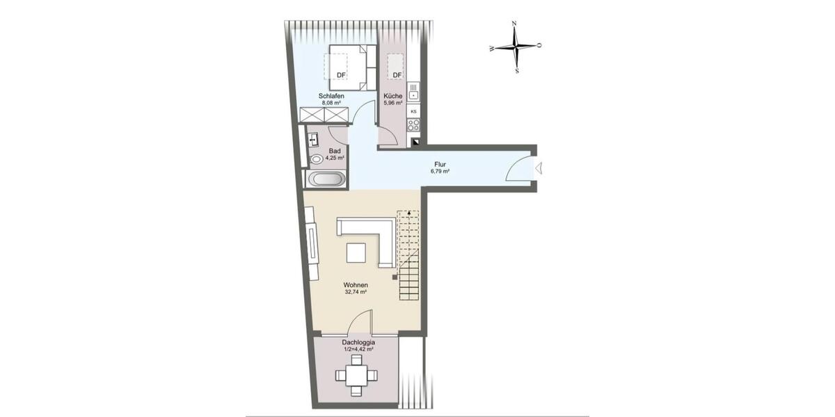 Maisonettenwohnung Aschaffenburg Damm - 3 Zimmer, 86 m&sup2;, 995&euro; | Angebot:27607675