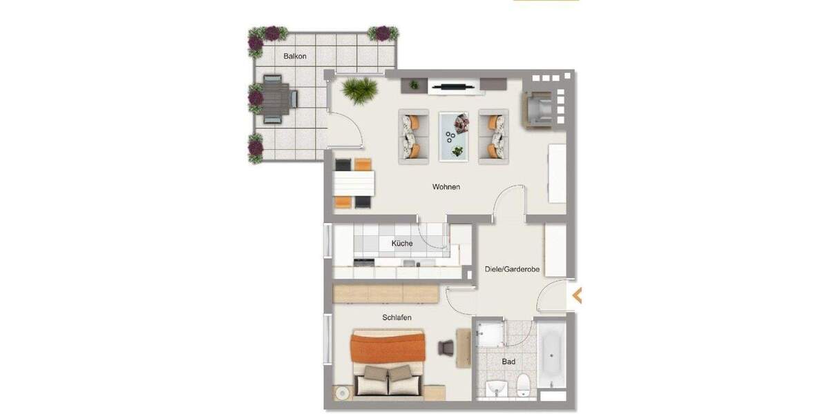 Etagenwohnung Offenbach Offenbach am Main - 2 Zimmer, 56 m&sup2;, 252.000&euro; | Angebot:25837543