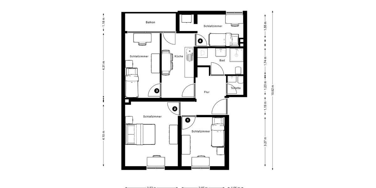 Etagenwohnung Frankfurt am Main Sindlingen - 1 Zimmer, 30 m&sup2;, 490&euro; | Angebot:25804625
