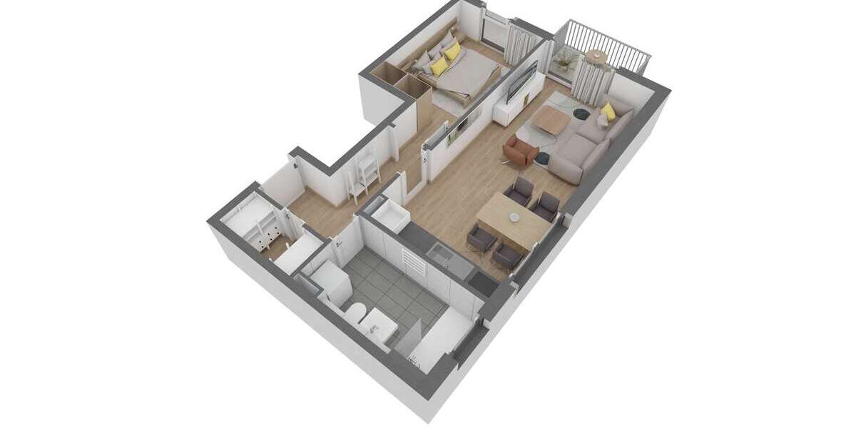 Etagenwohnung Offenbach am Main Bürgel - 2 Zimmer, 50 m&sup2;, 299.500&euro; | Angebot:26835201
