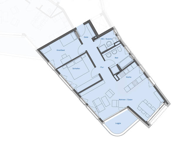Etagenwohnung Frankfurt am Main Kalbach-Riedberg - 3 Zimmer, 92 m&sup2;, 842.600&euro; | Angebot:25780525