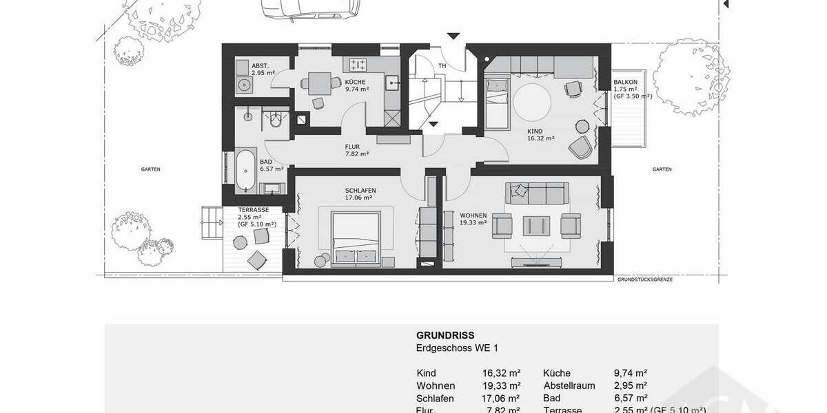 Etagenwohnung Frankfurt am Main Nordend-West - 3 Zimmer, 84 m&sup2;, 749.000&euro; | Angebot:25704449