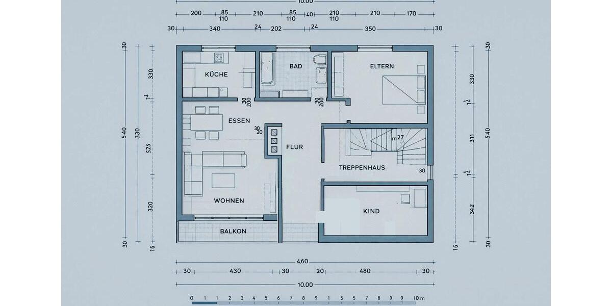 Etagenwohnung Aschaffenburg Österreicher Kolonie - 3 Zimmer, 75 m&sup2;, 830&euro; | Angebot:26042527
