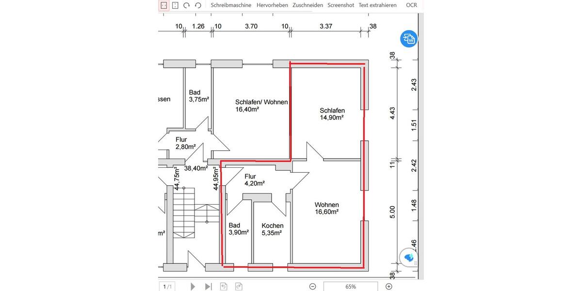 Etagenwohnung Friedberg (Hessen) - 2 Zimmer, 45 m&sup2;, 660&euro; | Angebot:25852745