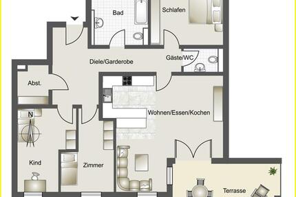 Wohnung Gelnhausen - 4 Zimmer, 120 m&sup2;, 1.345&euro; | Angebot:26003350