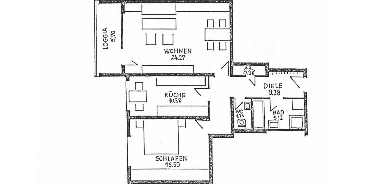 Etagenwohnung Langenselbold - 2 Zimmer, 70 m&sup2;, 800&euro; | Angebot:25931327
