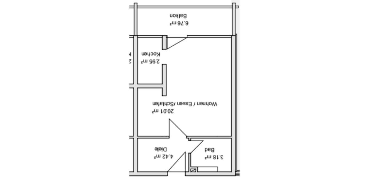 Etagenwohnung Frankfurt Nied - 1 Zimmer, 33 m&sup2;, 89.000&euro; | Angebot:24526397