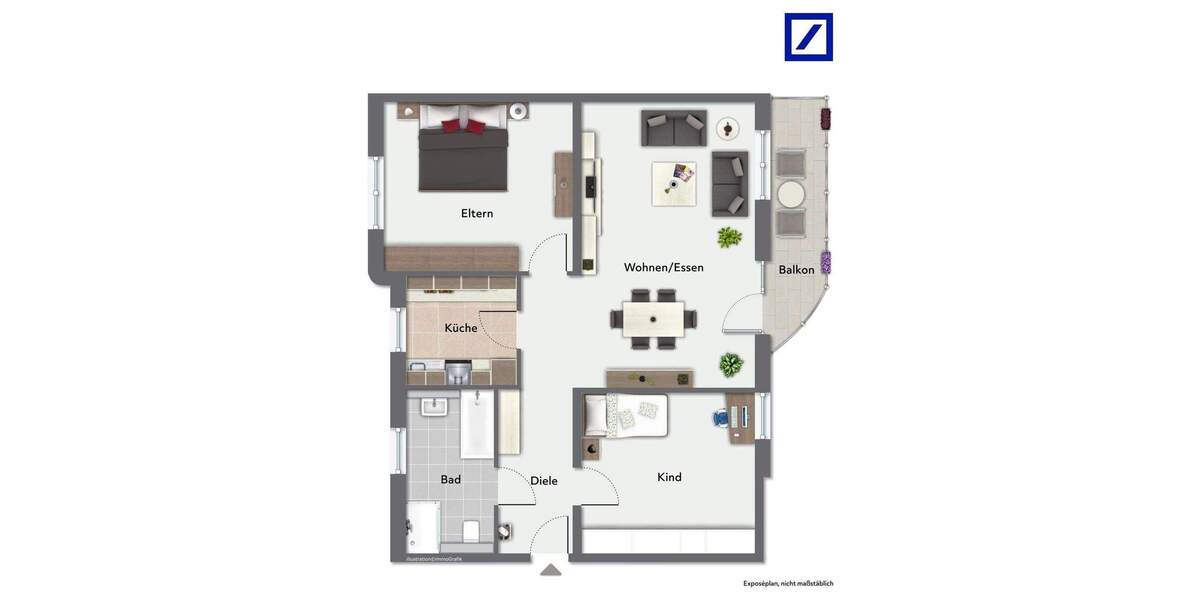 Etagenwohnung Frankfurt Gallus - 3 Zimmer, 96 m&sup2;, 719.000&euro; | Angebot:25686480
